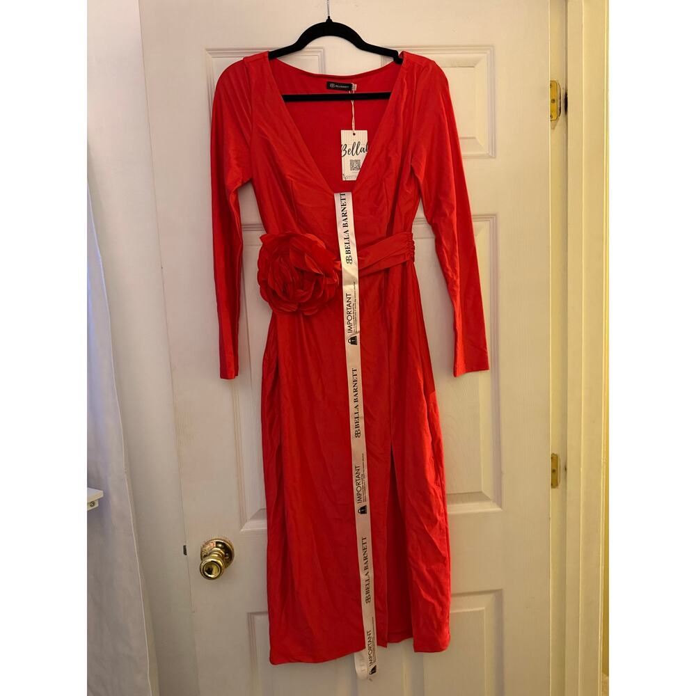 Beautiful Red Dress By Bella Size Medium NWT